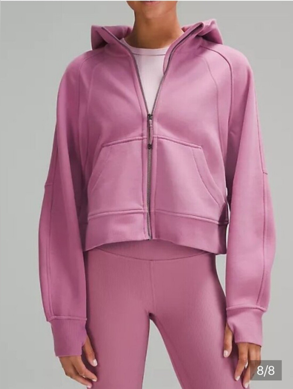 Lululemon Scuba Oversized Full Zip Hoodie velvet dust XL/XXL Great Cond